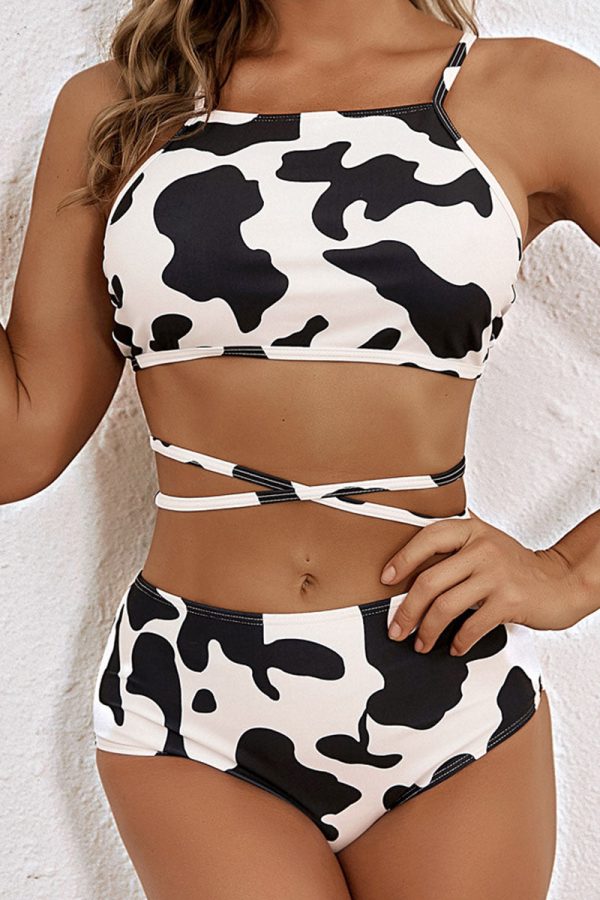 Fashion  Simplicity Print Bandage Swimwears